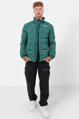 Doudoune matelassée triangle Vert foncé