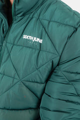 Doudoune matelassée triangle Vert foncé