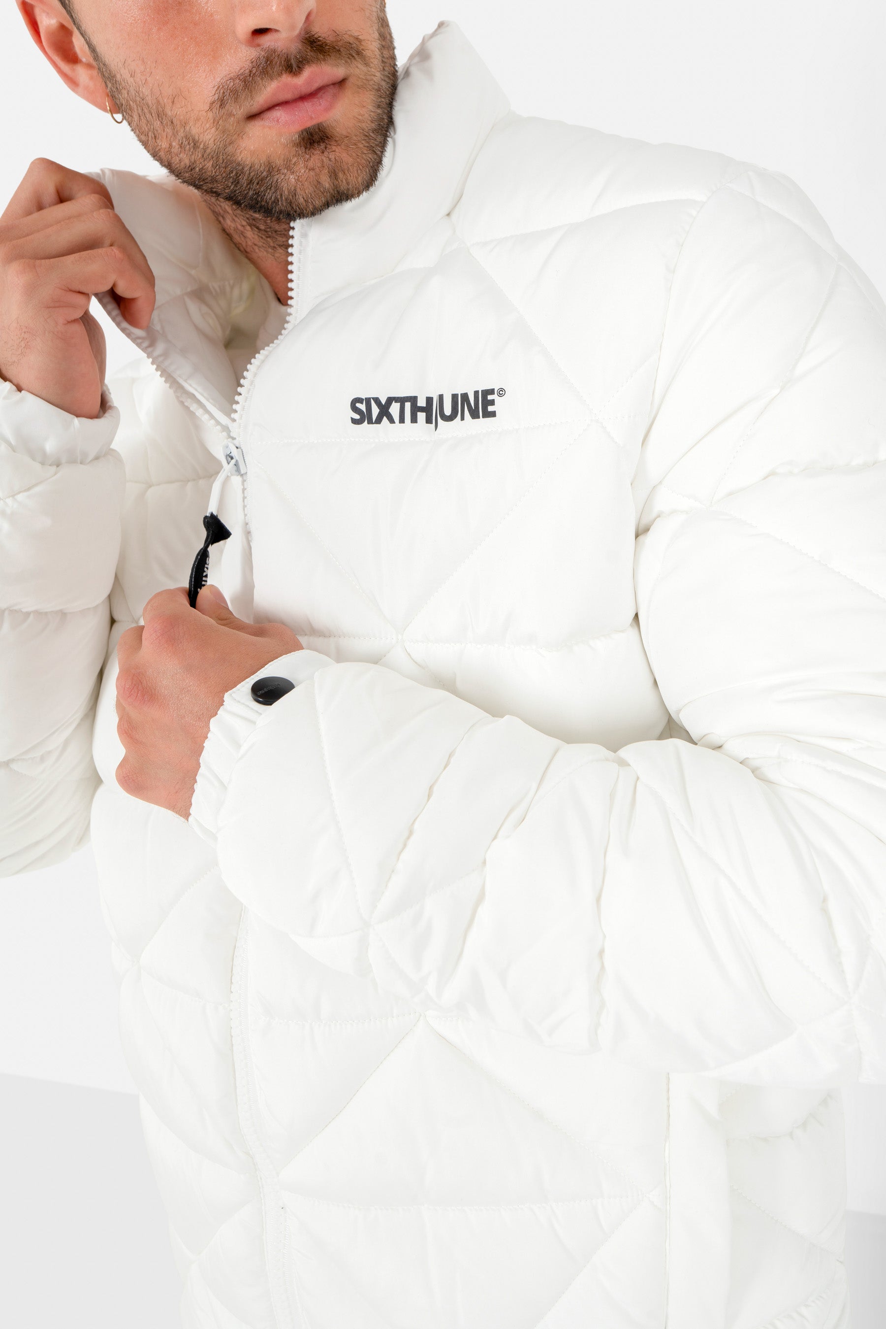 Doudoune matelassé triangle Blanc