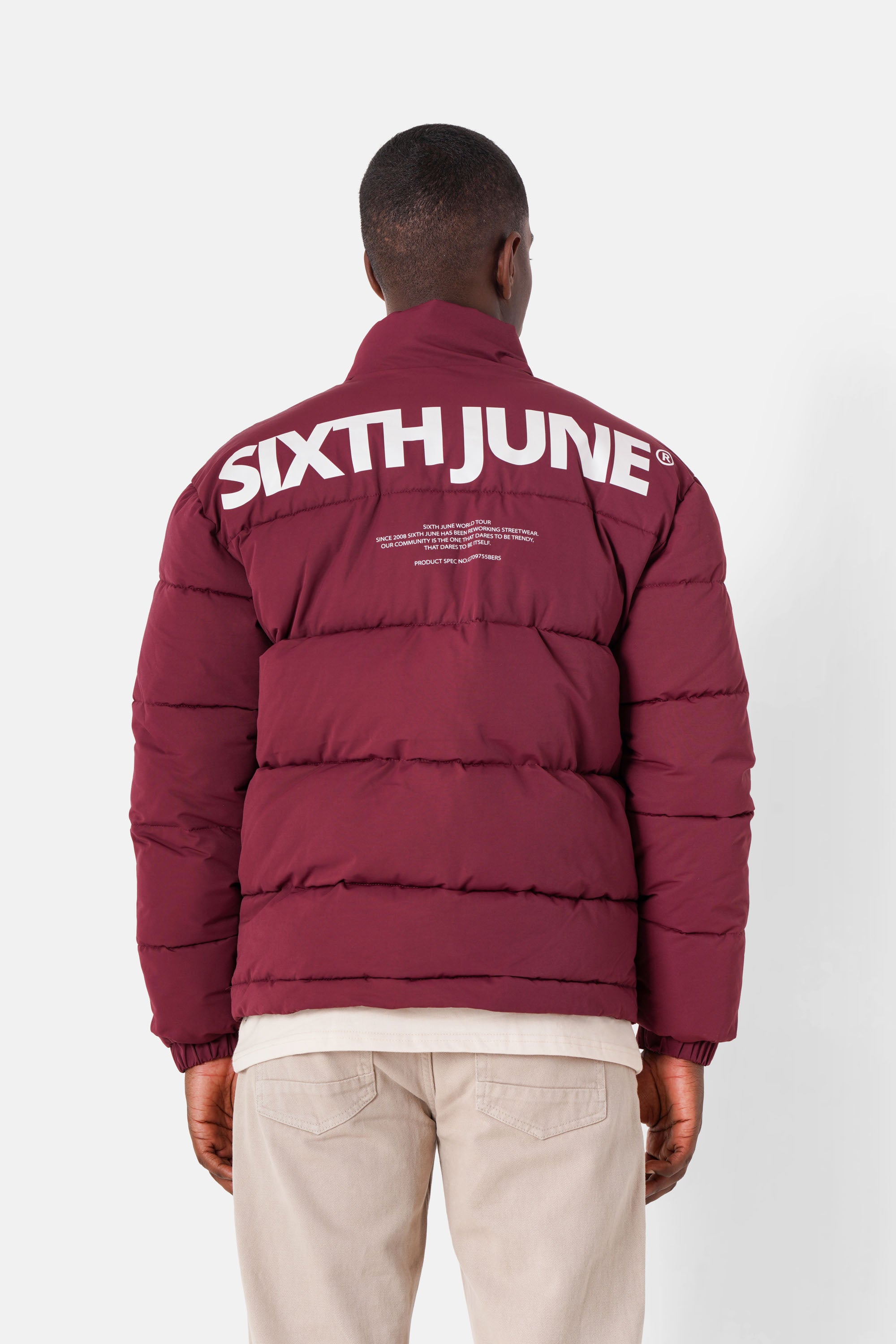 PRINTED logo puffer jacket