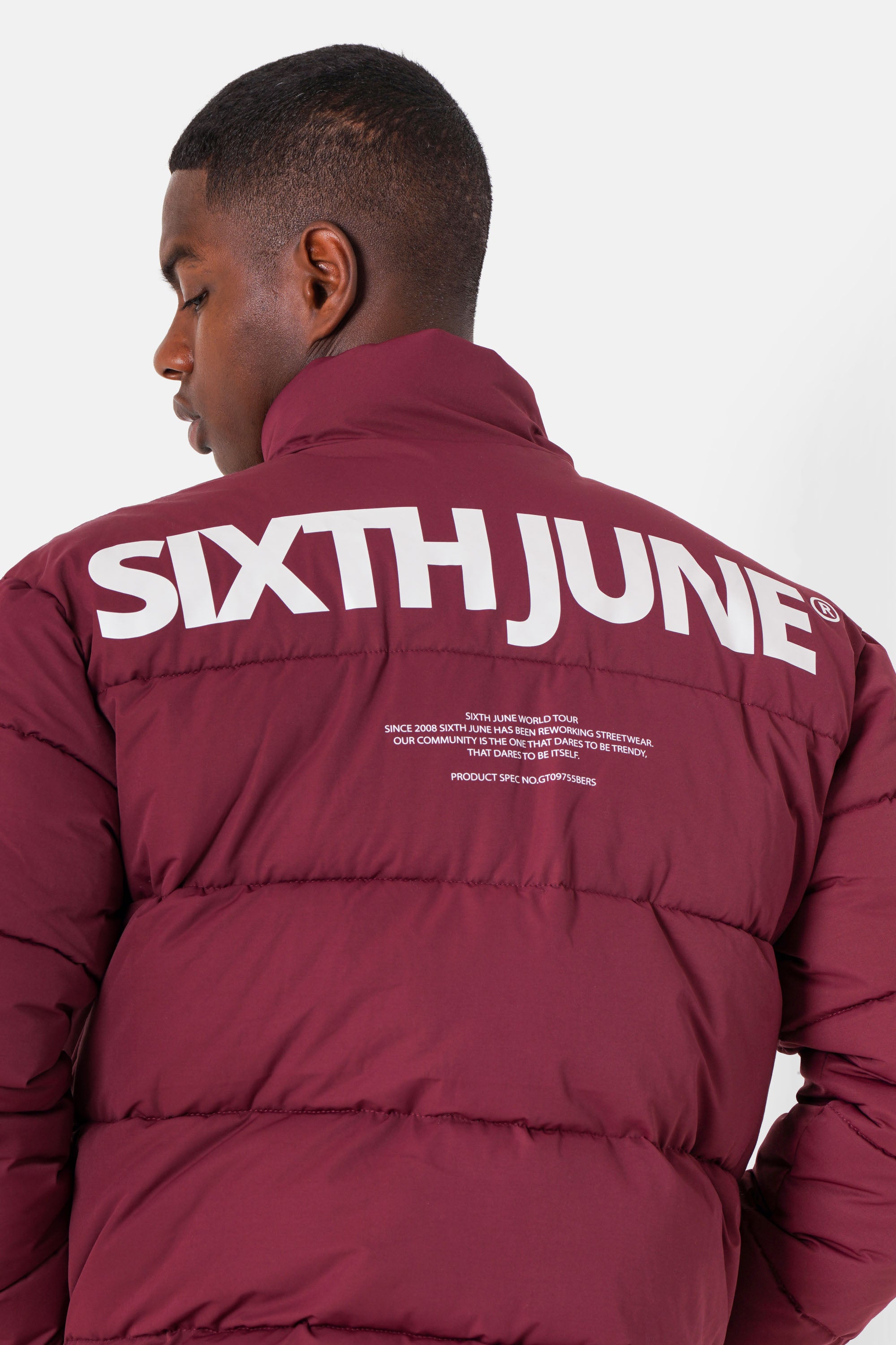PRINTED logo puffer jacket