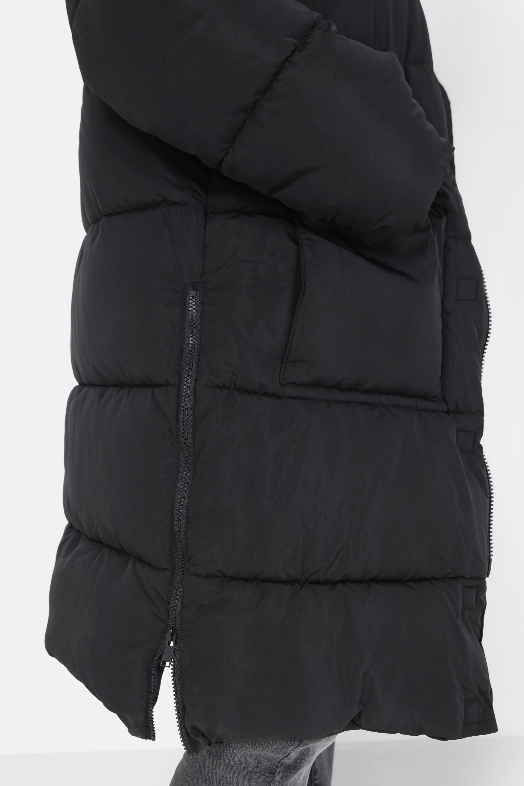 Doudoune longue oversize Noir