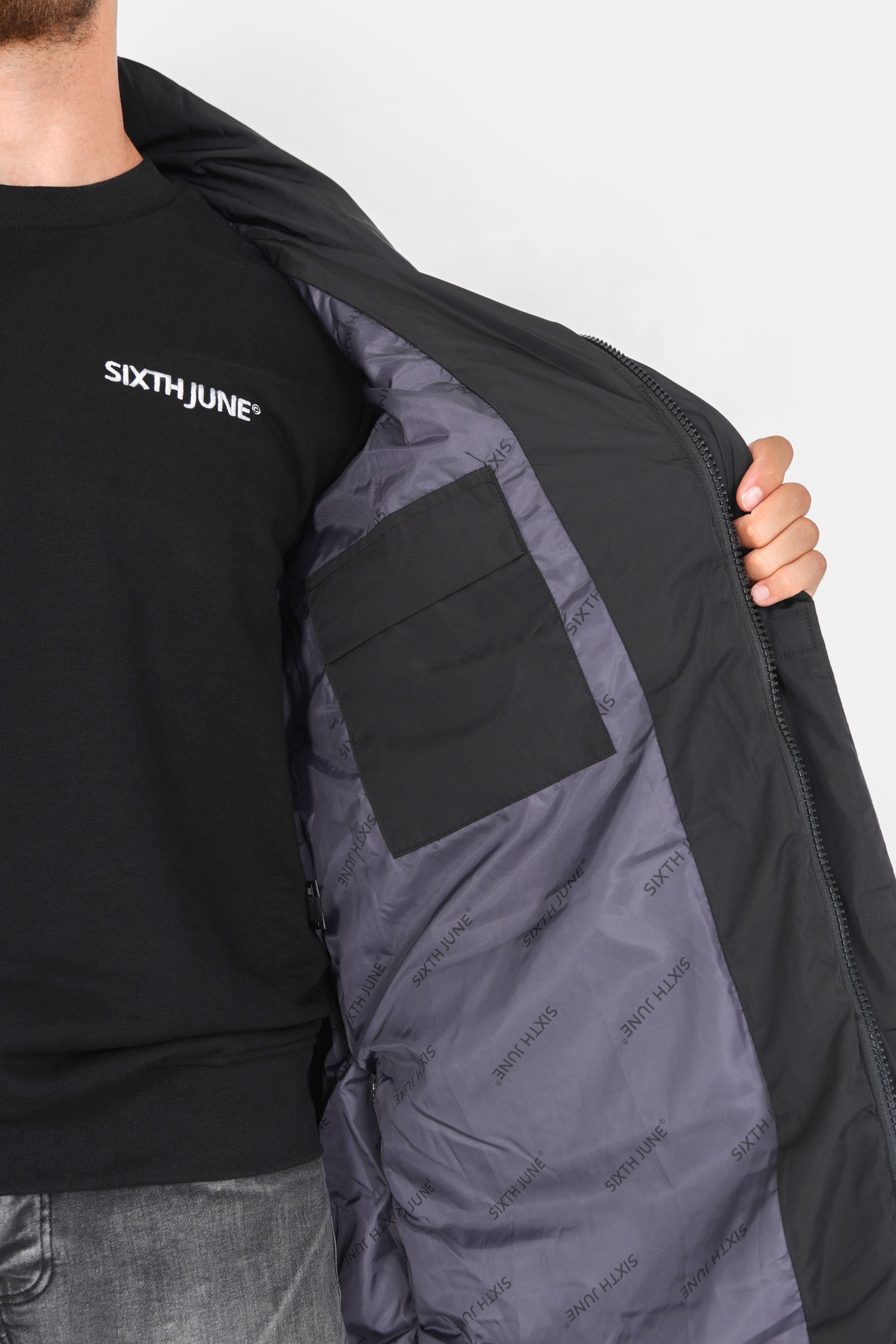 Doudoune longue oversize Noir