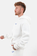 Retro print hoodie White