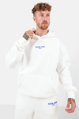 Retro print hoodie White