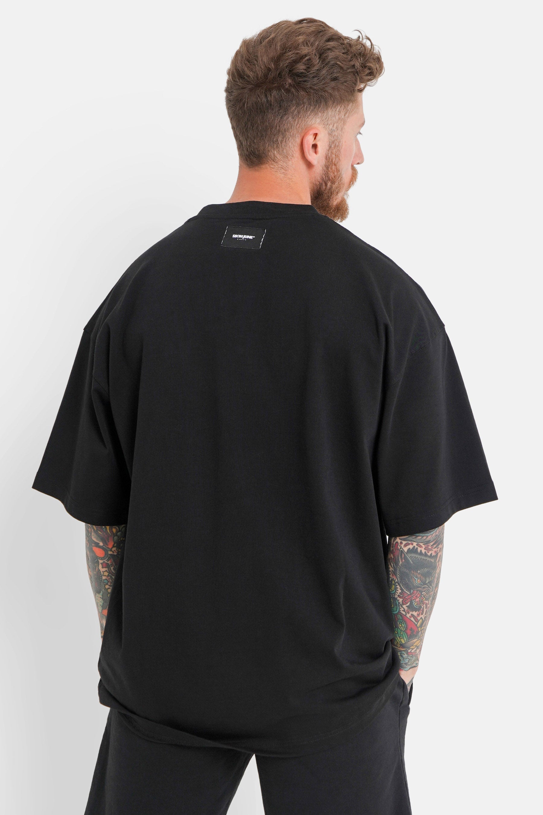 Relief logo signature t-shirt Black