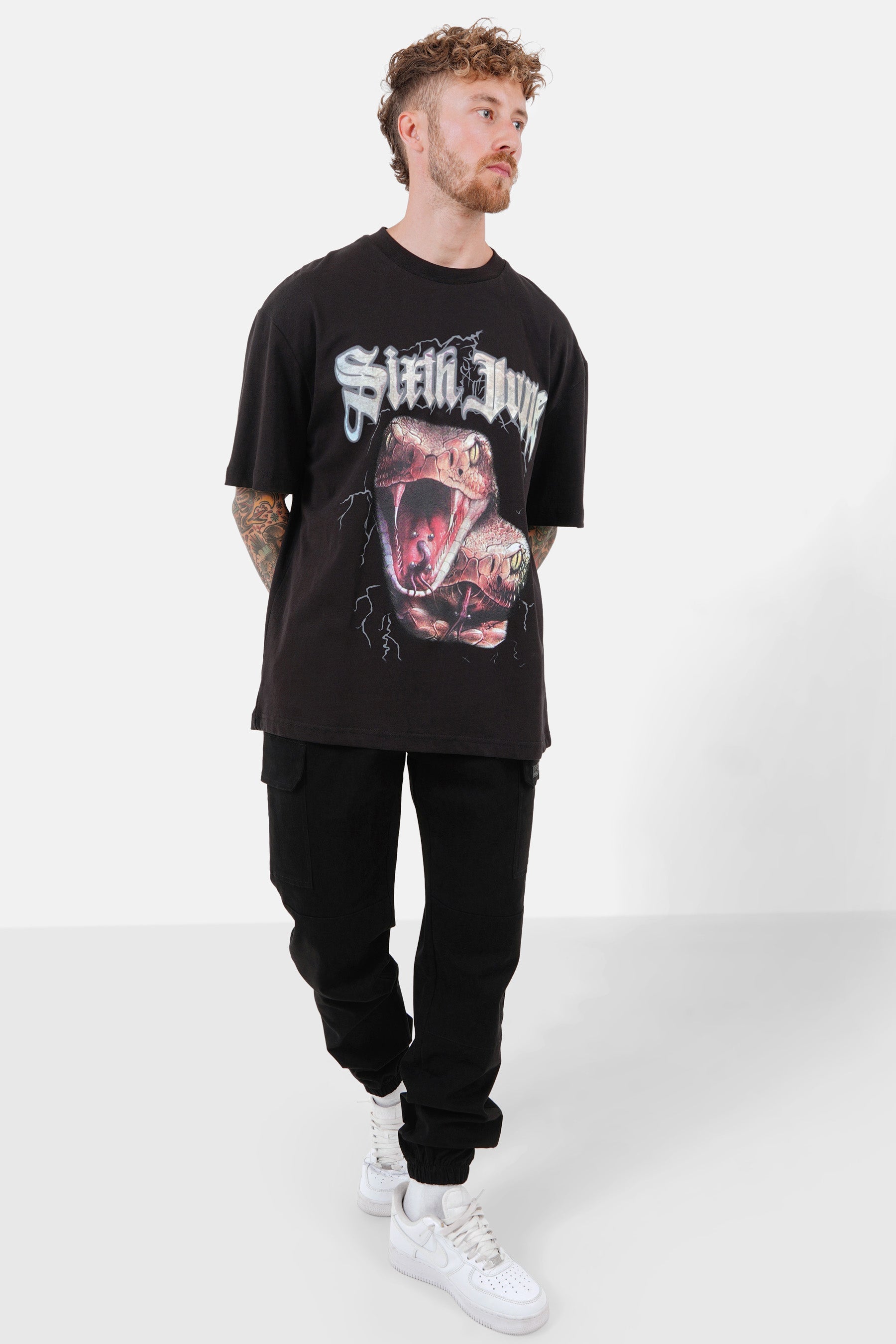 T-shirt vintage serpent Noir