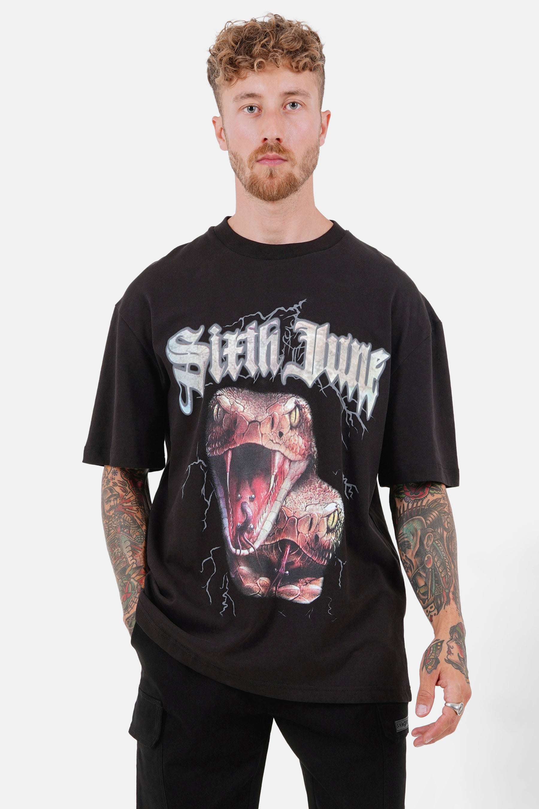 T-shirt vintage serpent Noir