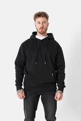 Sweatshirt logo gothique capuche Noir