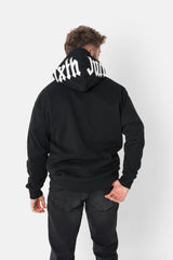 Sweatshirt logo gothique capuche Noir