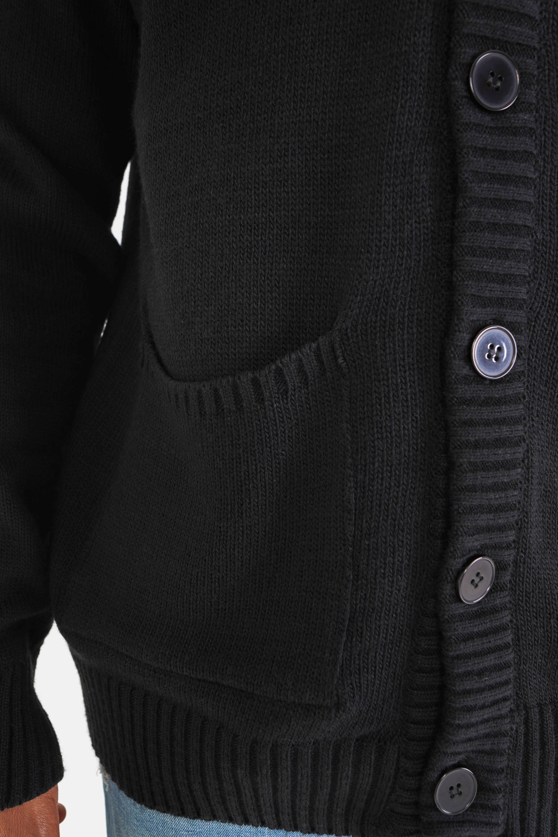 Cardigan maille coeur brodé Noir