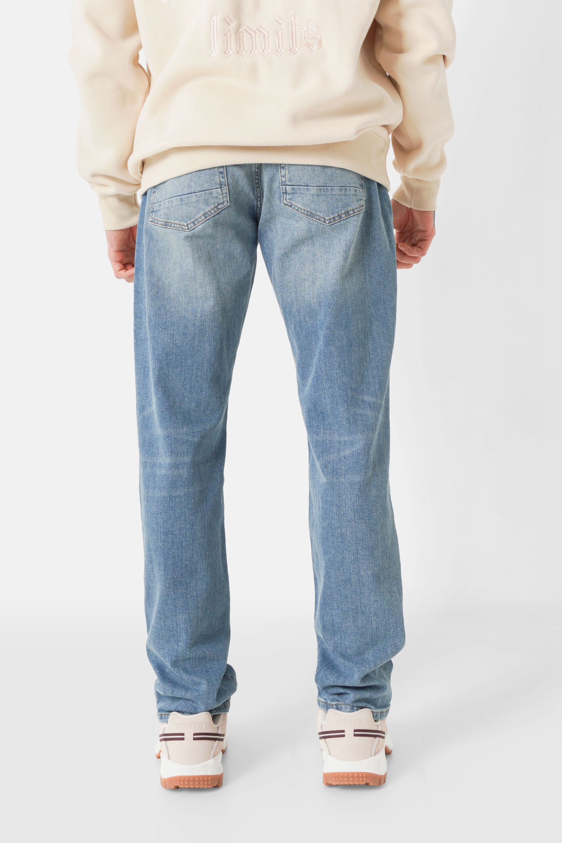 Scratched regular jeans Blue