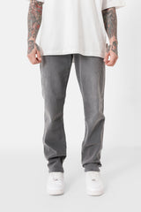 Scratched regular jeans Grey