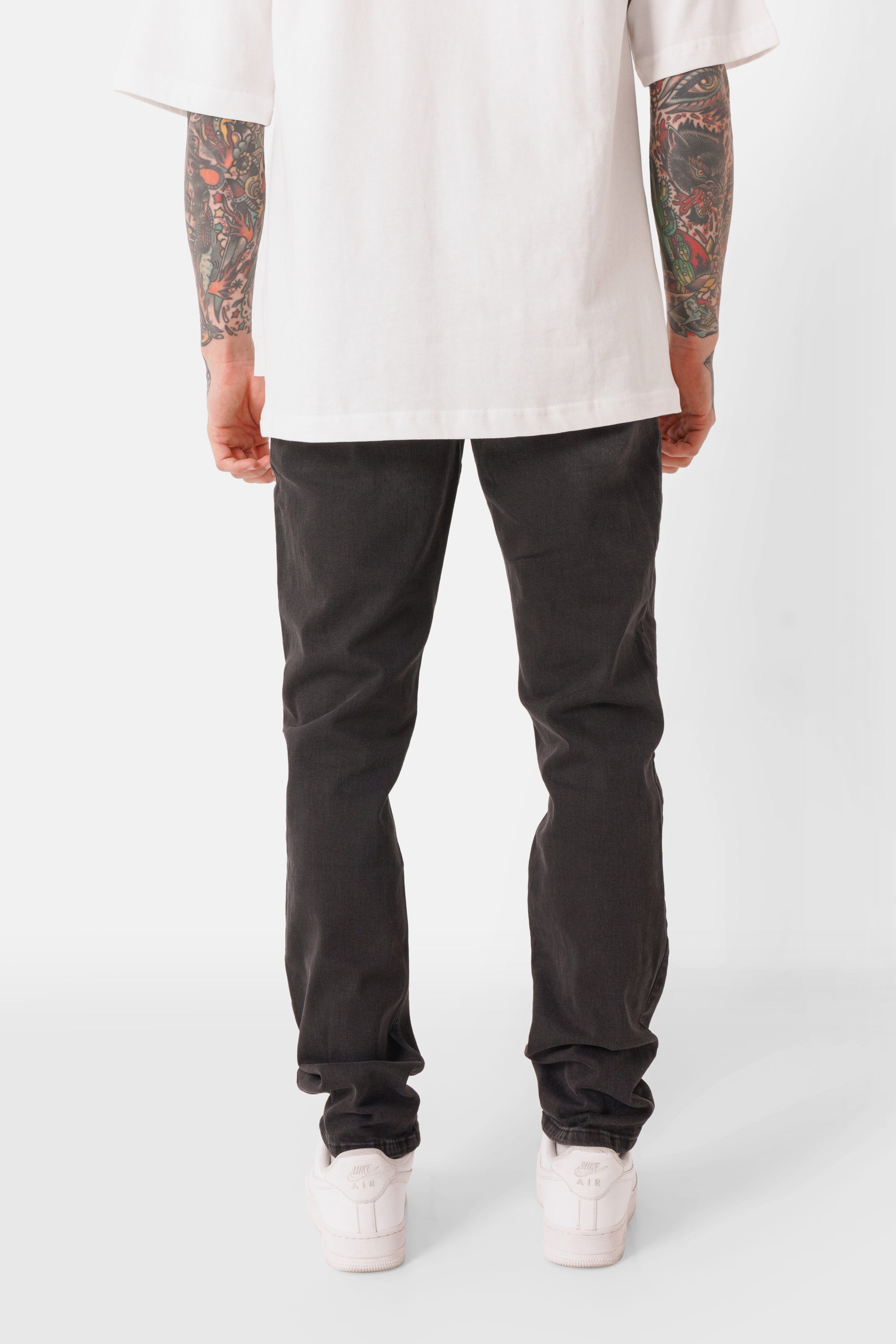 Jean slim patch genou Noir