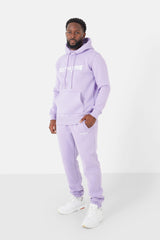 Fleece logo hoodie Purple