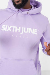 Fleece logo hoodie Purple