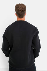 Sweatshirt molletonné logo brodé Noir
