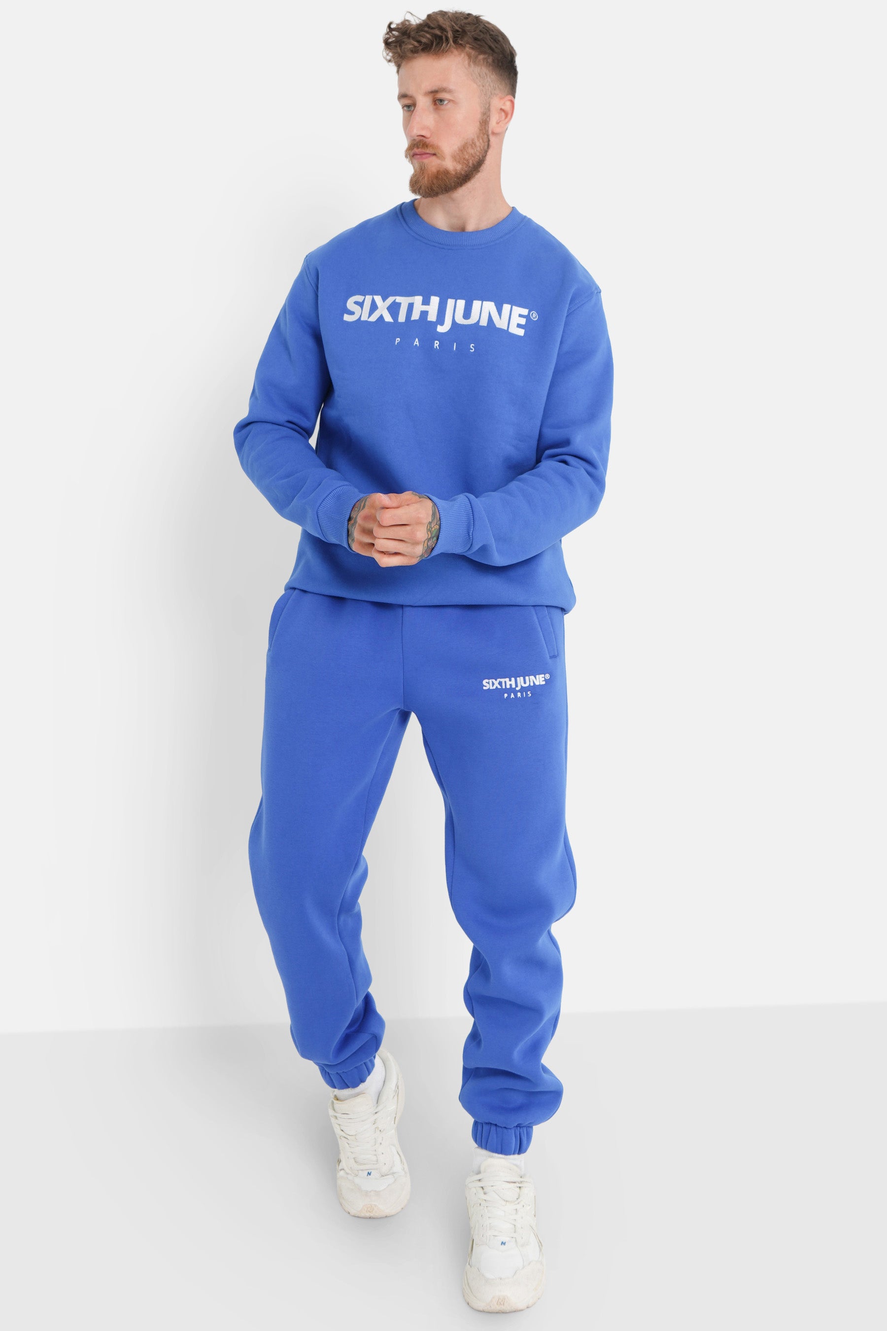 Fleece logo hoodie Blue