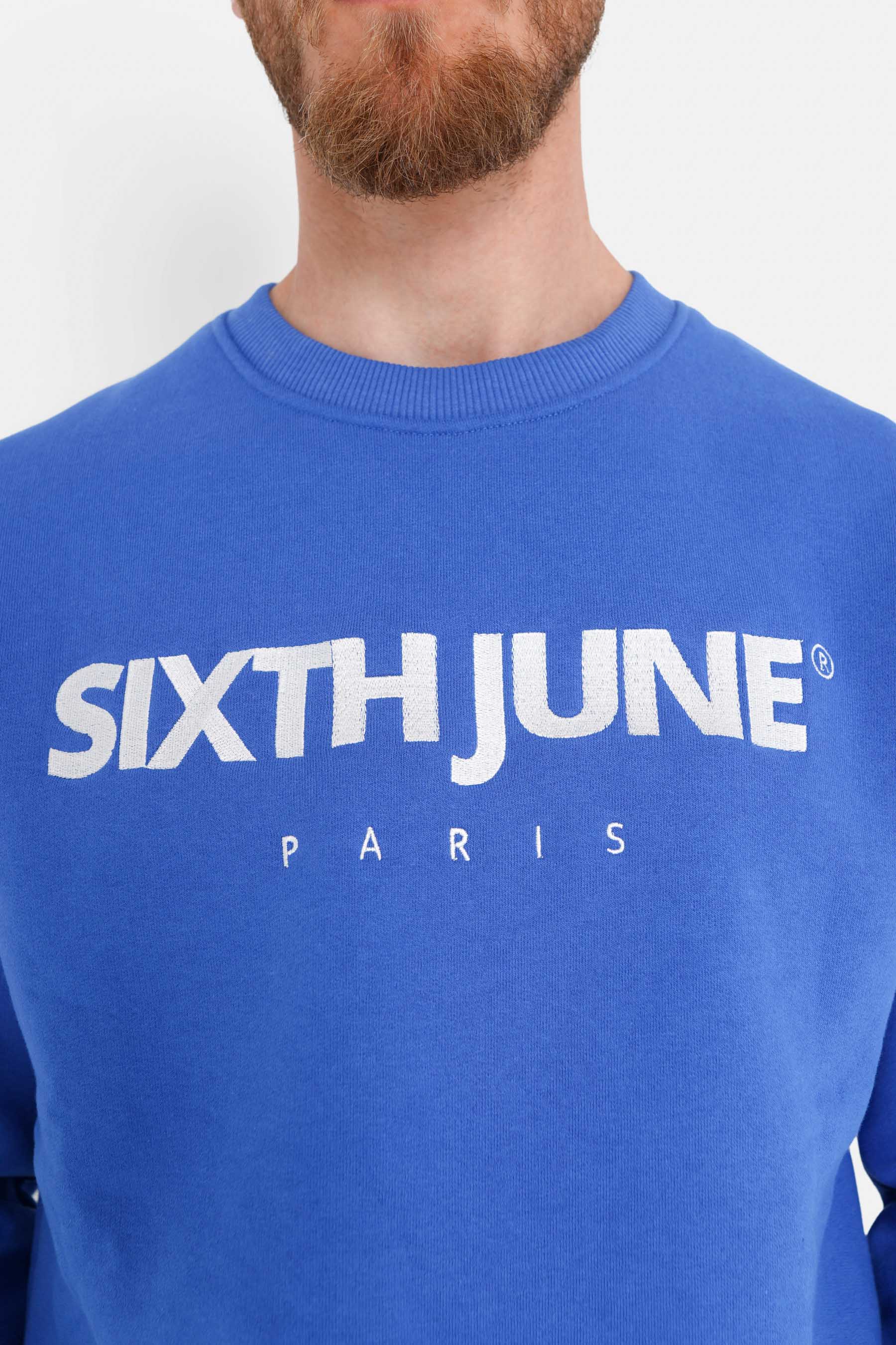 Fleece logo hoodie Blue