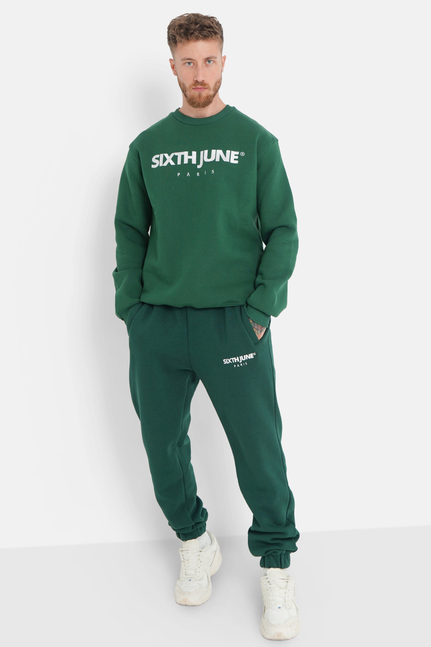 Fleece logo hoodie Green