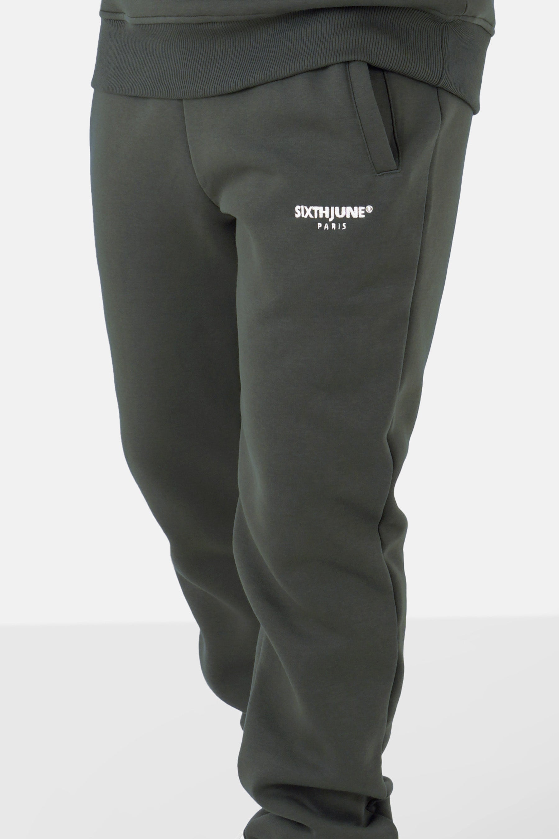 Fleece logo joggers Khaki Green