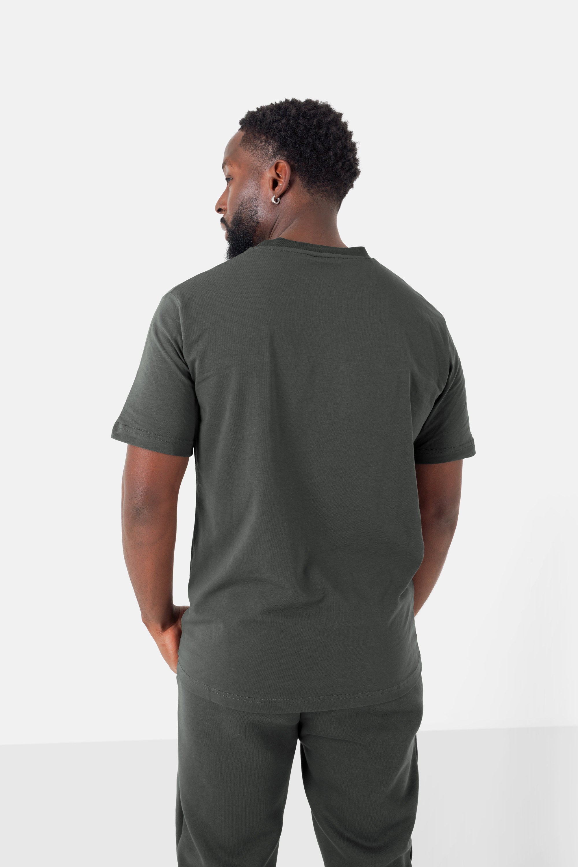 T-shirt broderie logo Paris Vert kaki