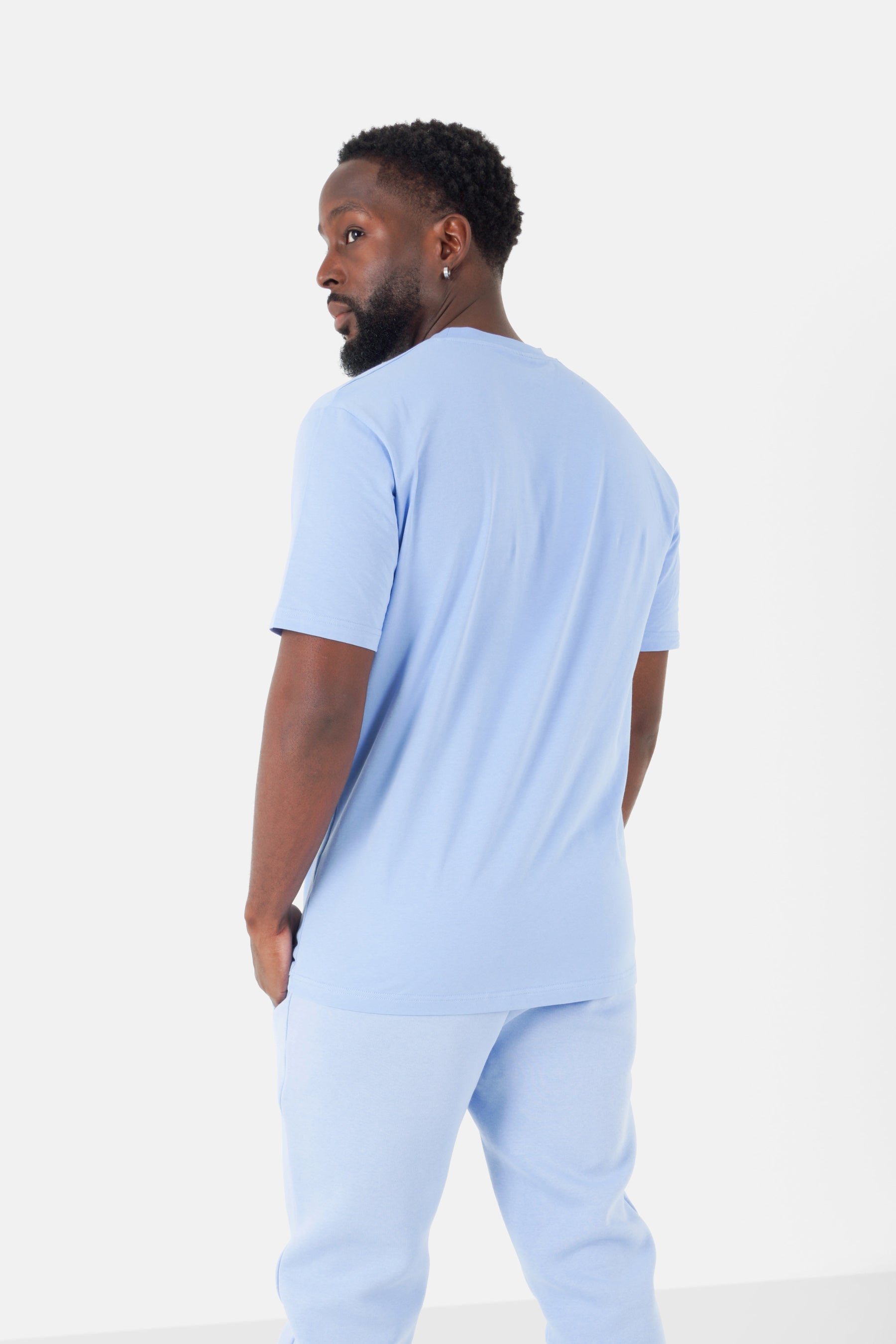 T-shirt broderie logo Paris Bleu clair