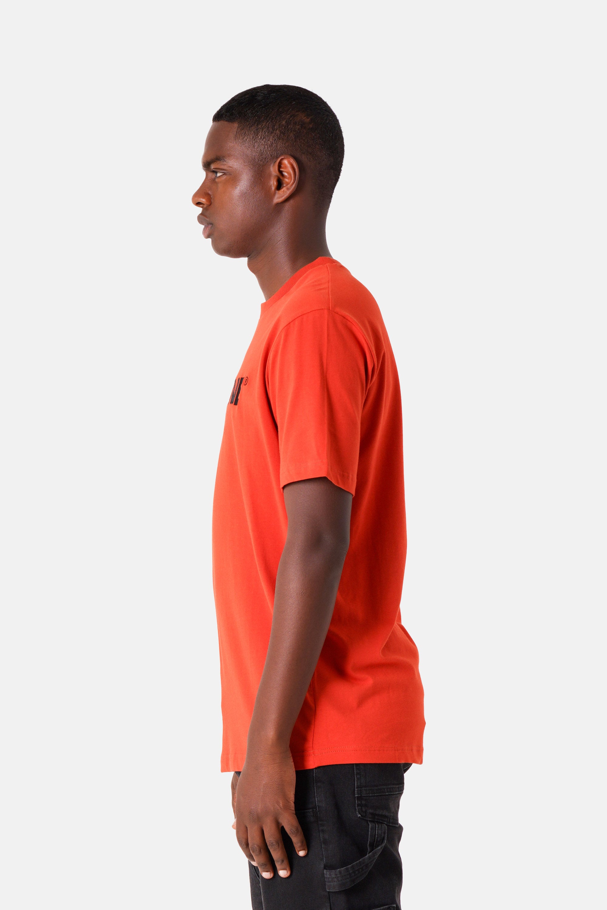 T-shirt logo brodé Paris Orange foncé