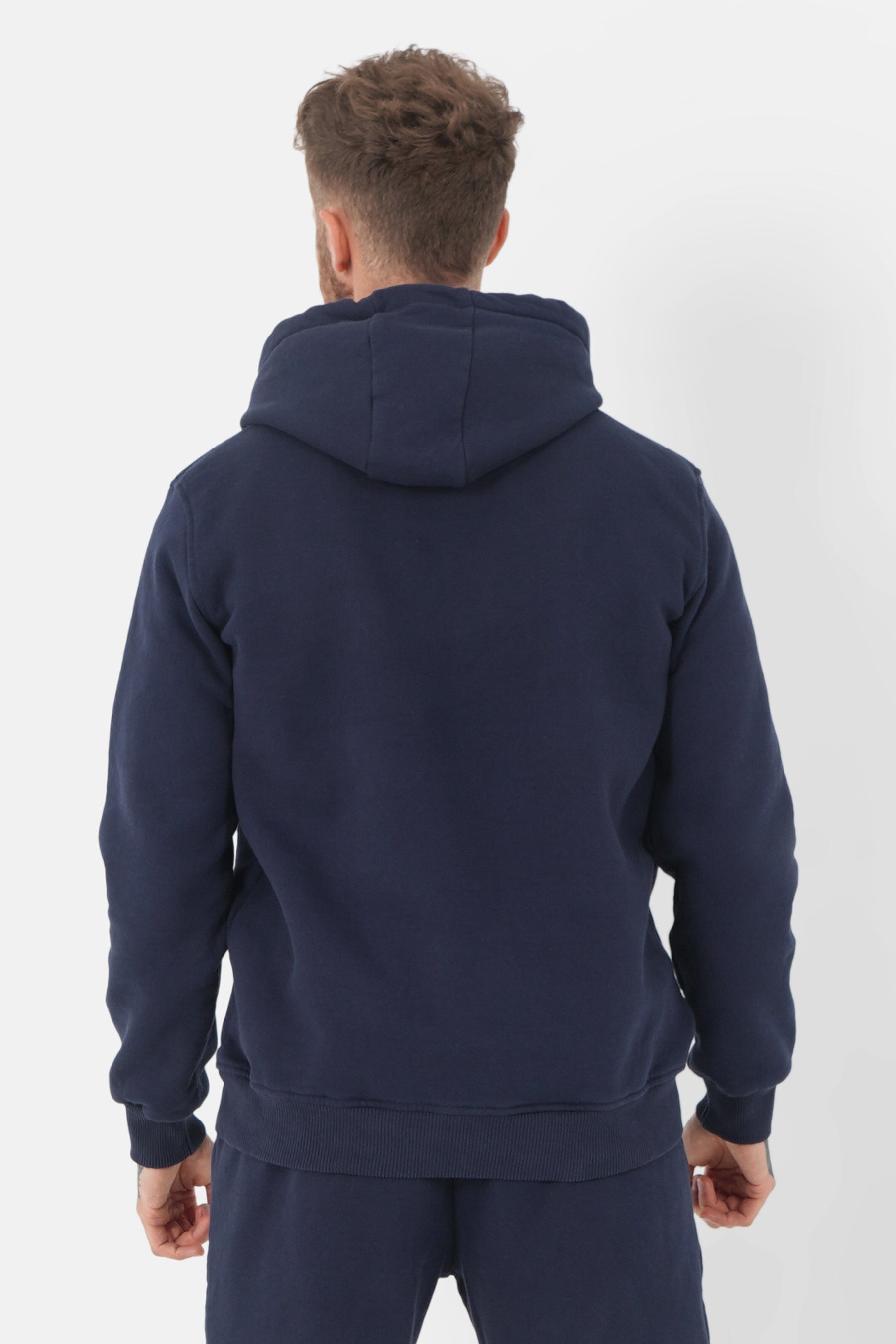 Embossed hoodie Navy