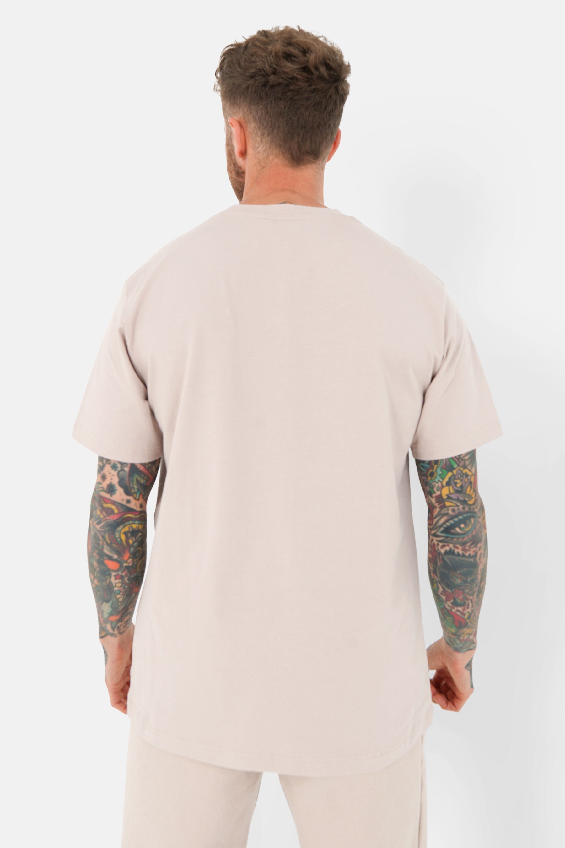 Embossed t-shirt Beige