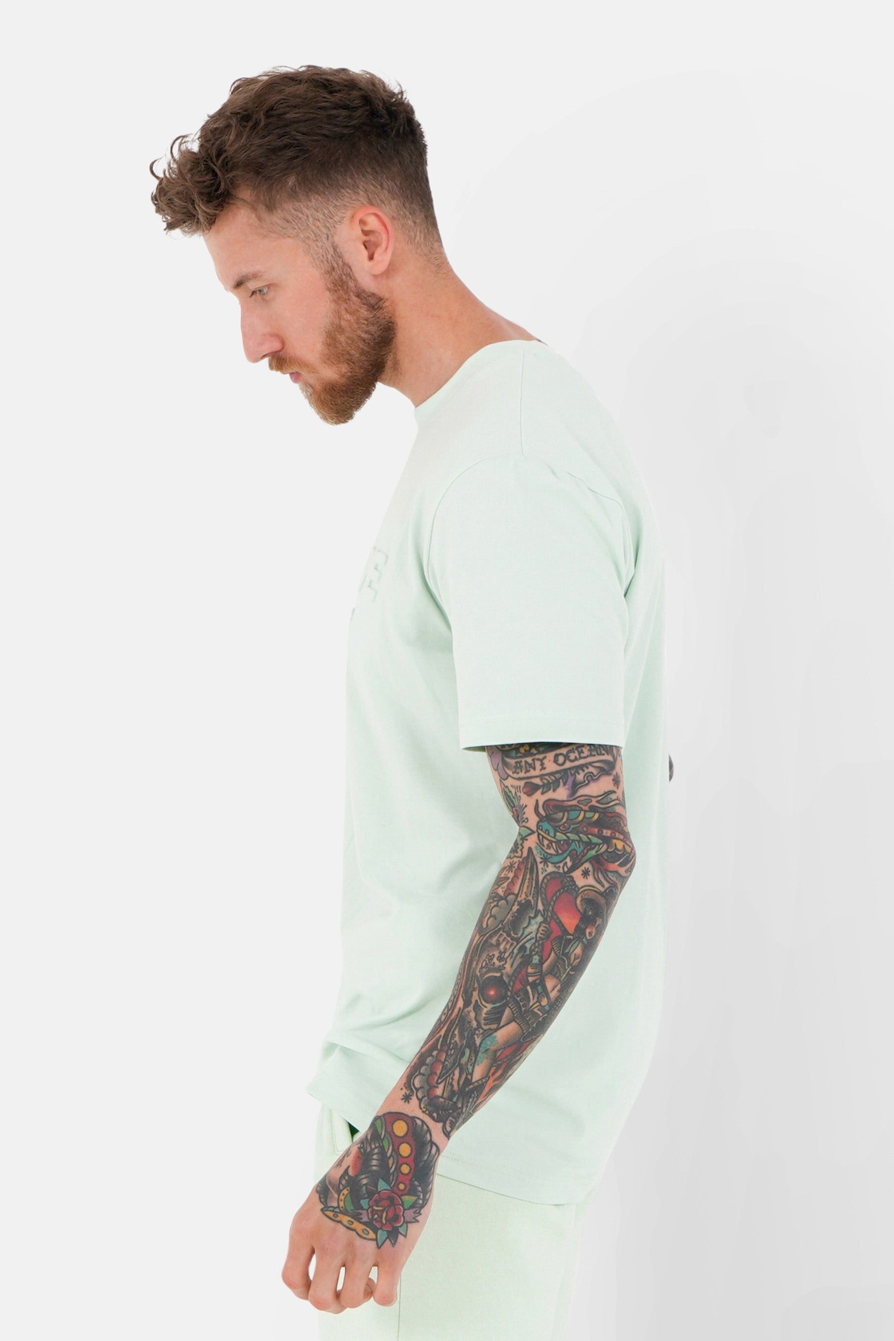 T-shirt logo relief Vert clair