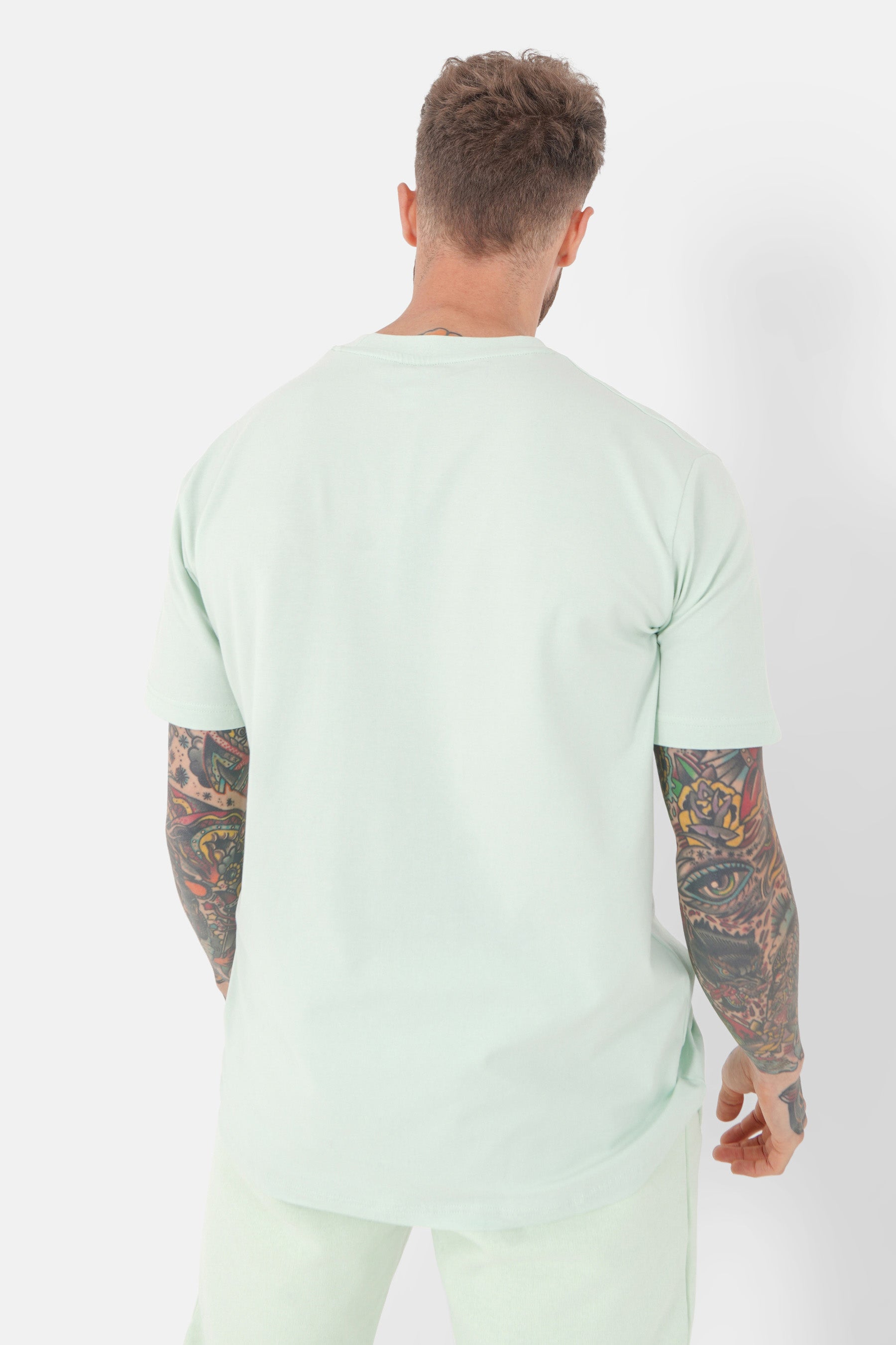 T-shirt logo relief Vert clair
