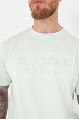 T-Shirt mit geprägtem Logo Hellgrün