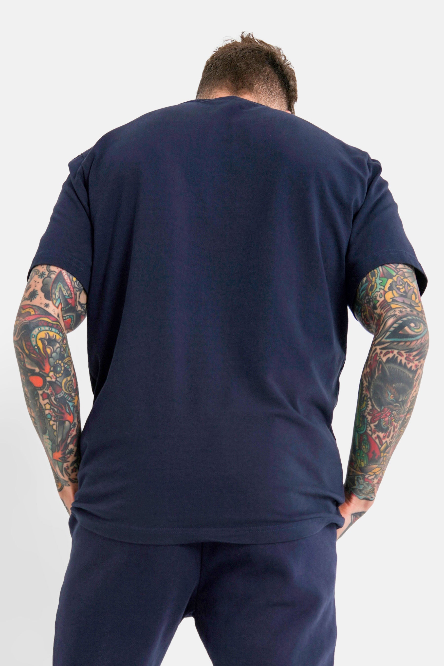 Embossed t-shirt Navy