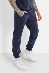 Embossed joggers Navy