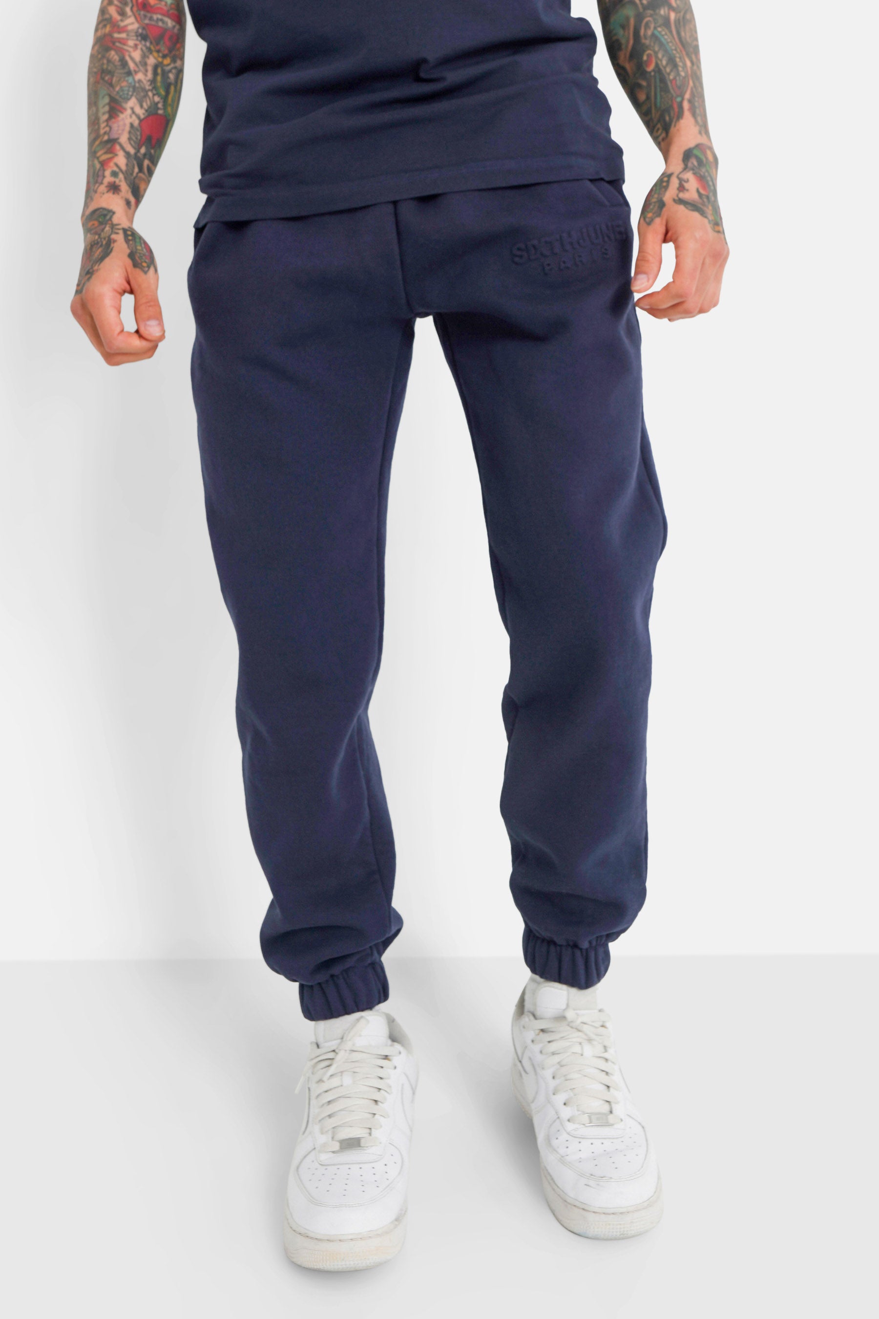 Jogging logo relief Bleu foncé