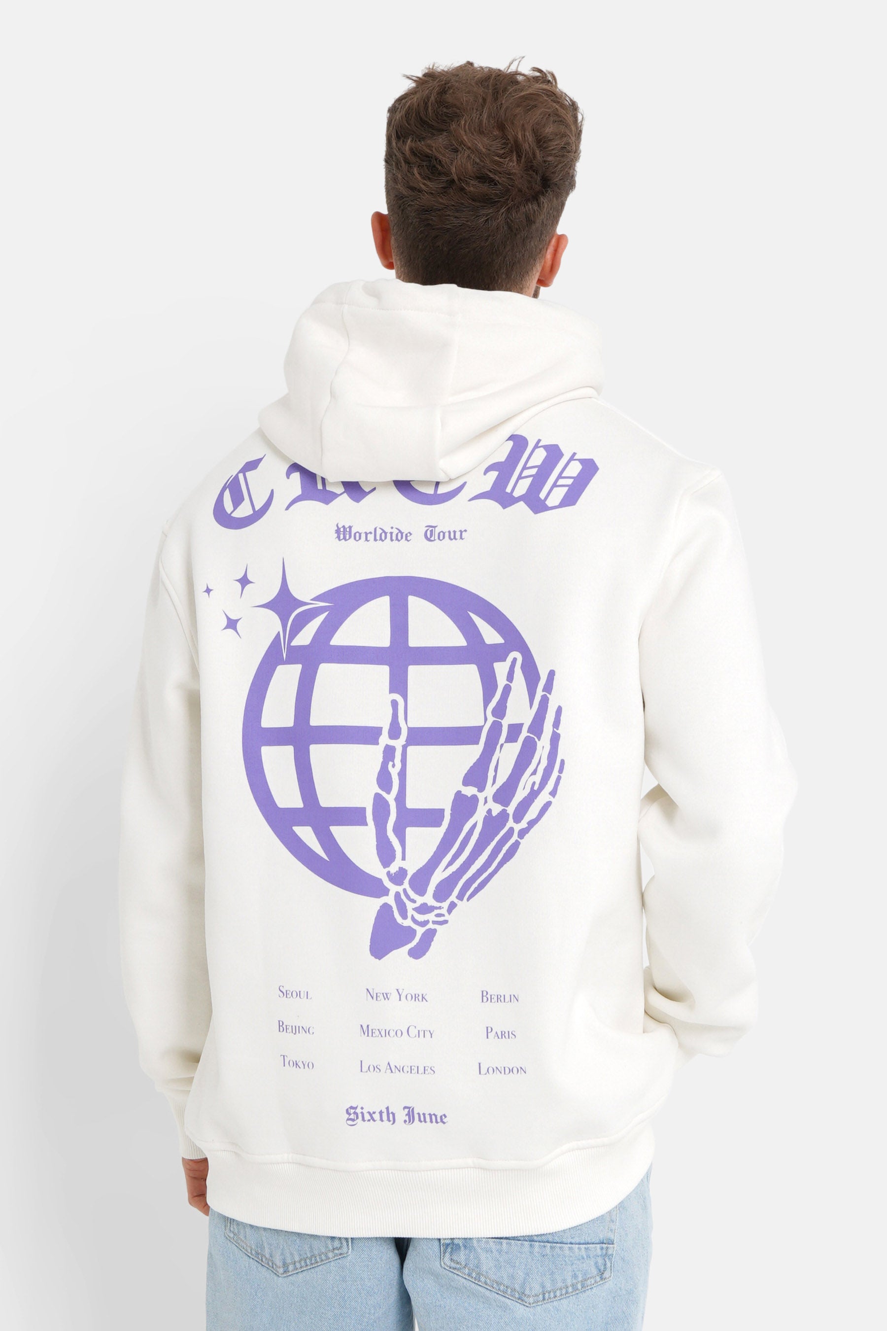 Globe hoodie White
