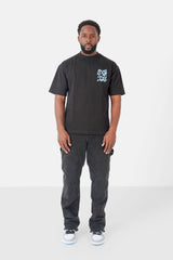 Großes T-Shirt mit Chrom-Logo in Schwarz