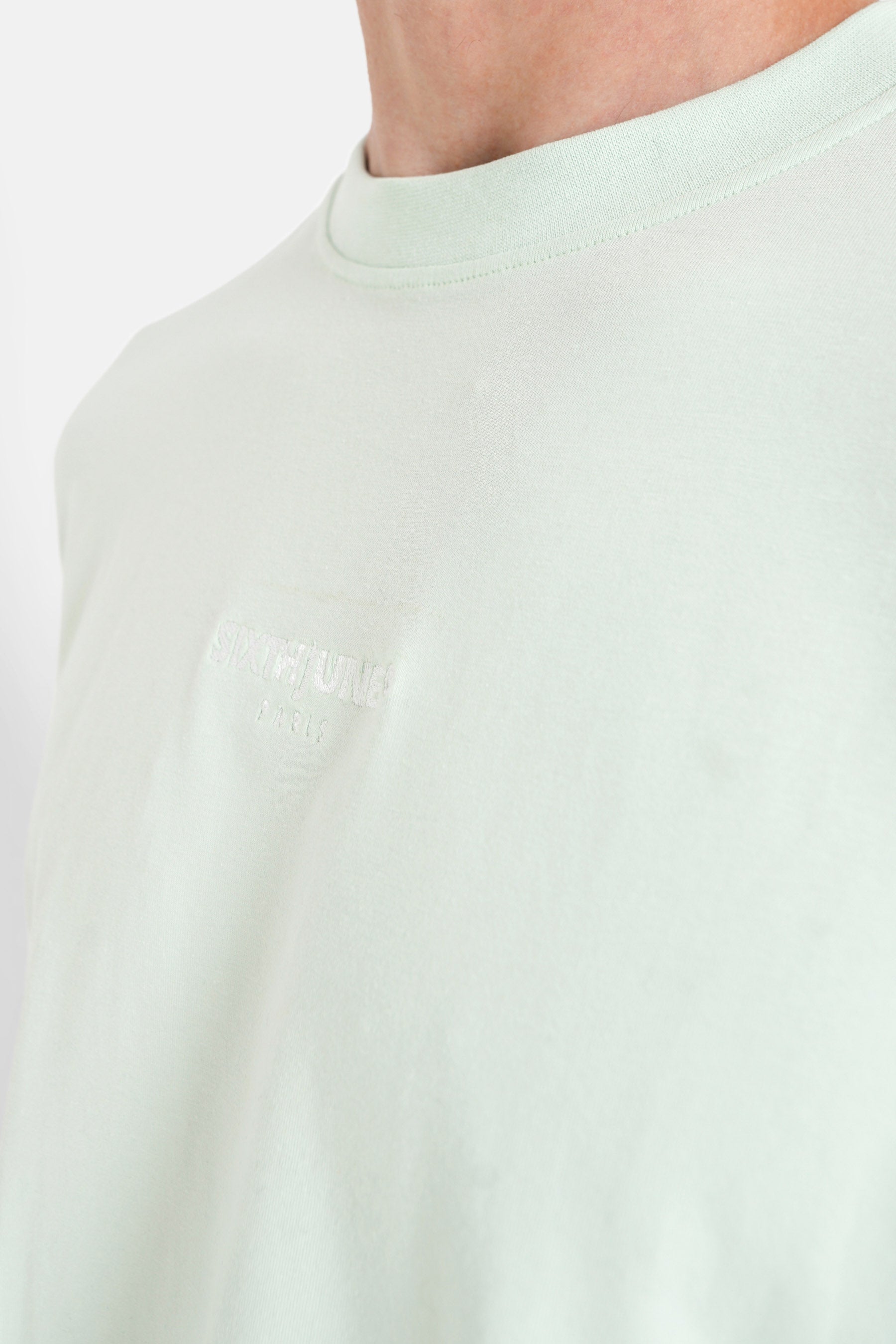 Embroidered logo T-shirt light Green