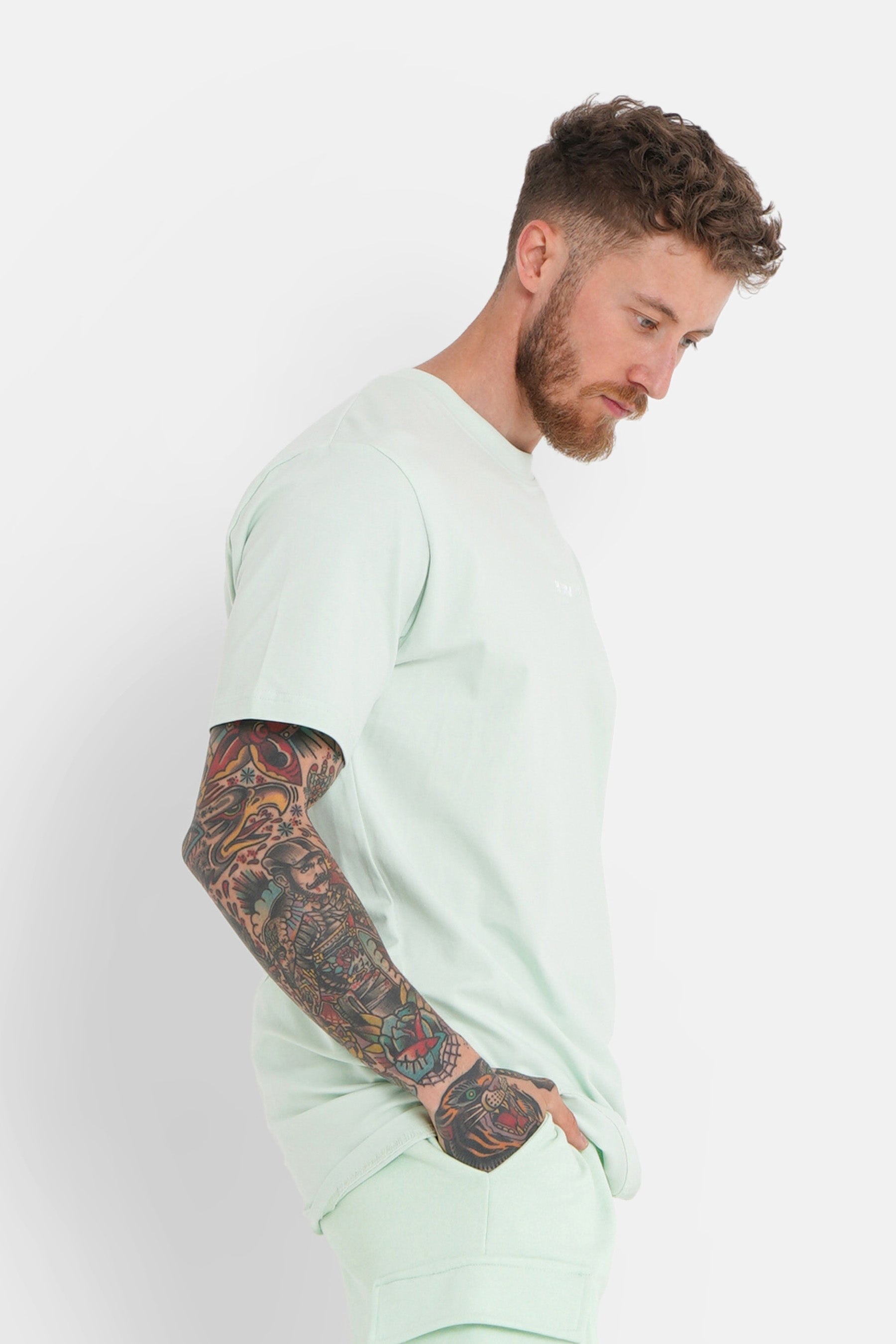 Embroidered logo T-shirt light Green