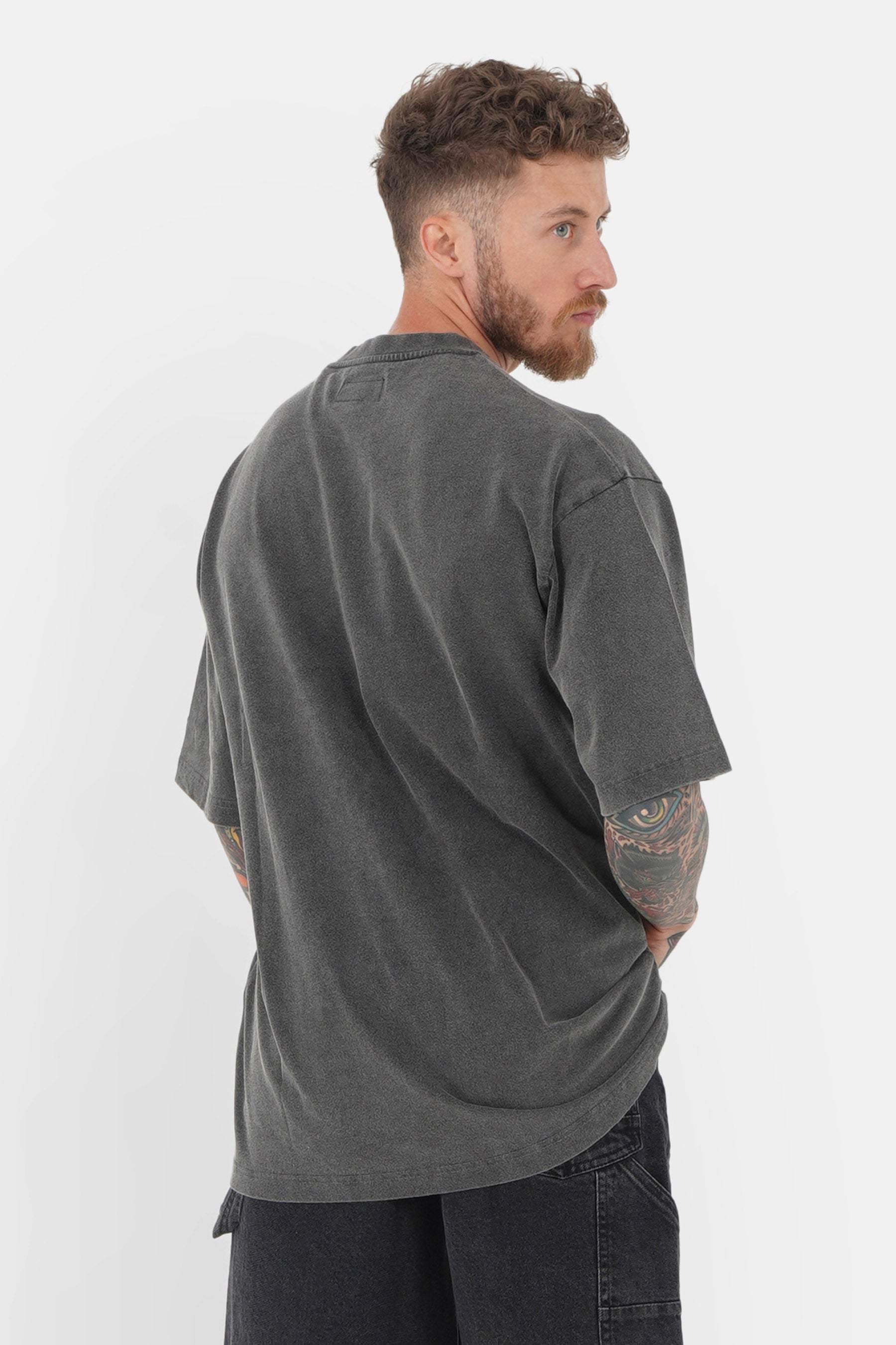 T-shirt acid logo Noir