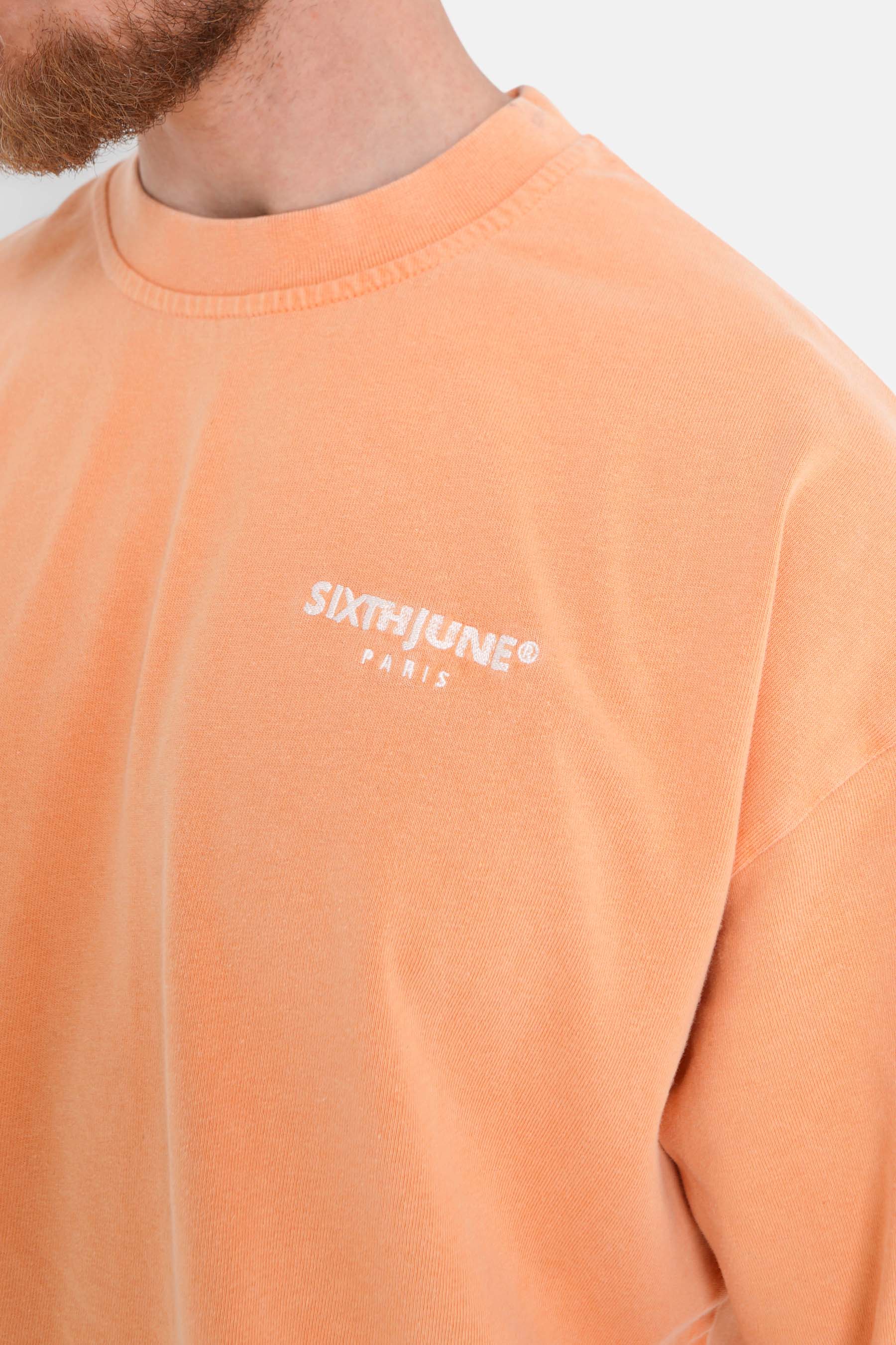 T-Shirt mit Acid-Logo Orange