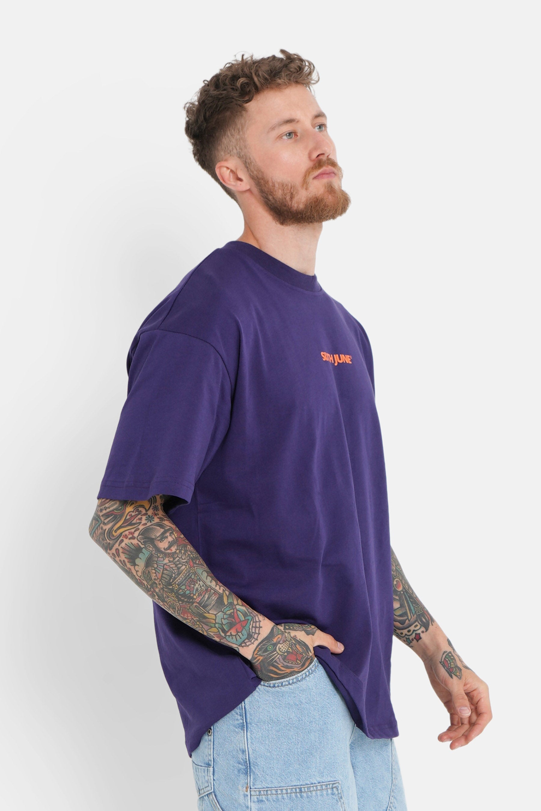 Central logo t-shirt dark Purple