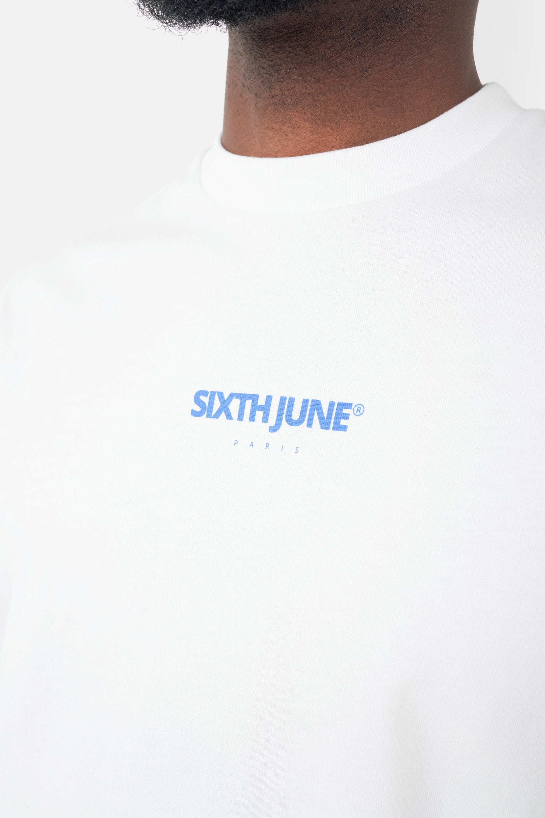 T-Shirt mit zentralem Logo Weiß