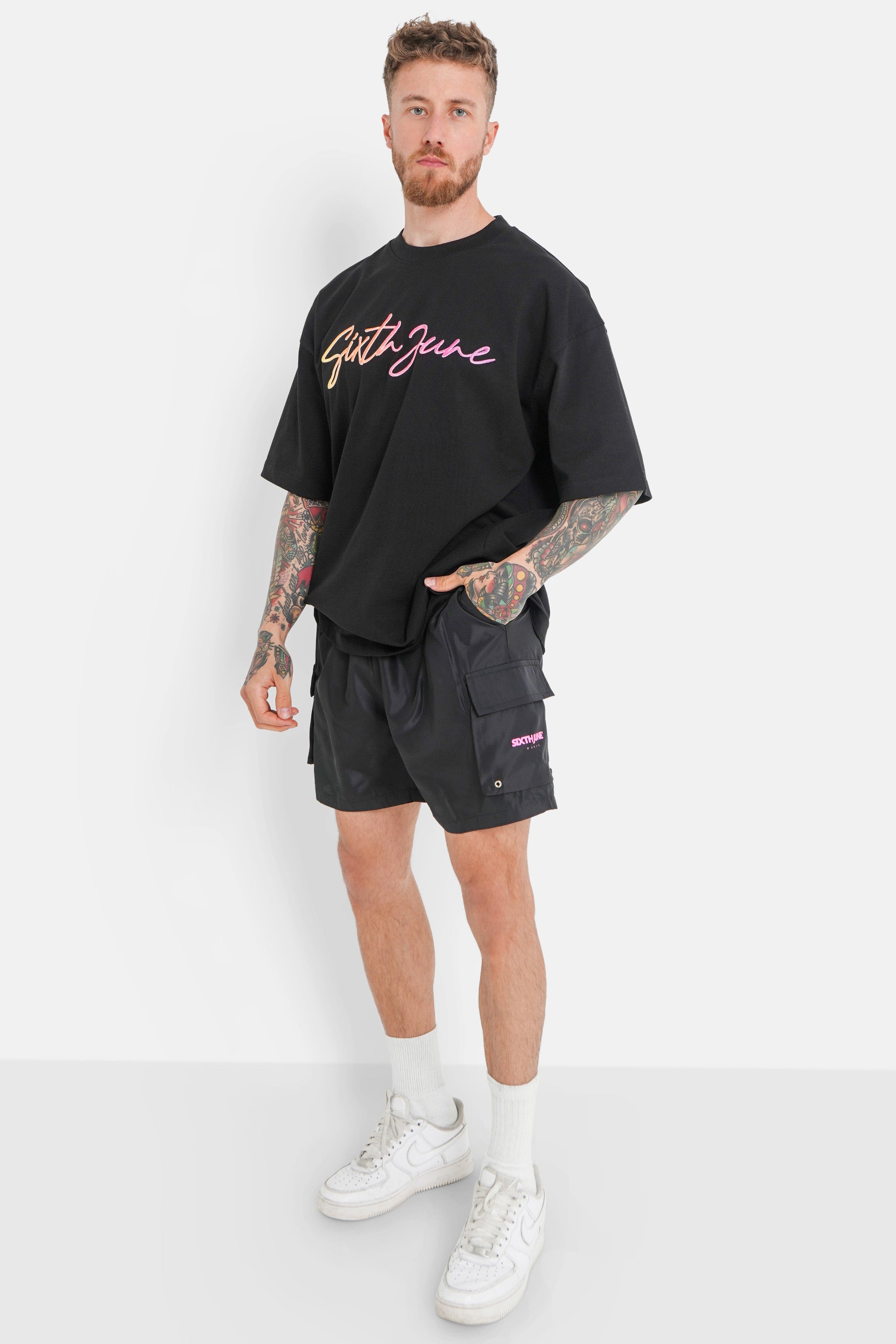 Short de bain poche Noir