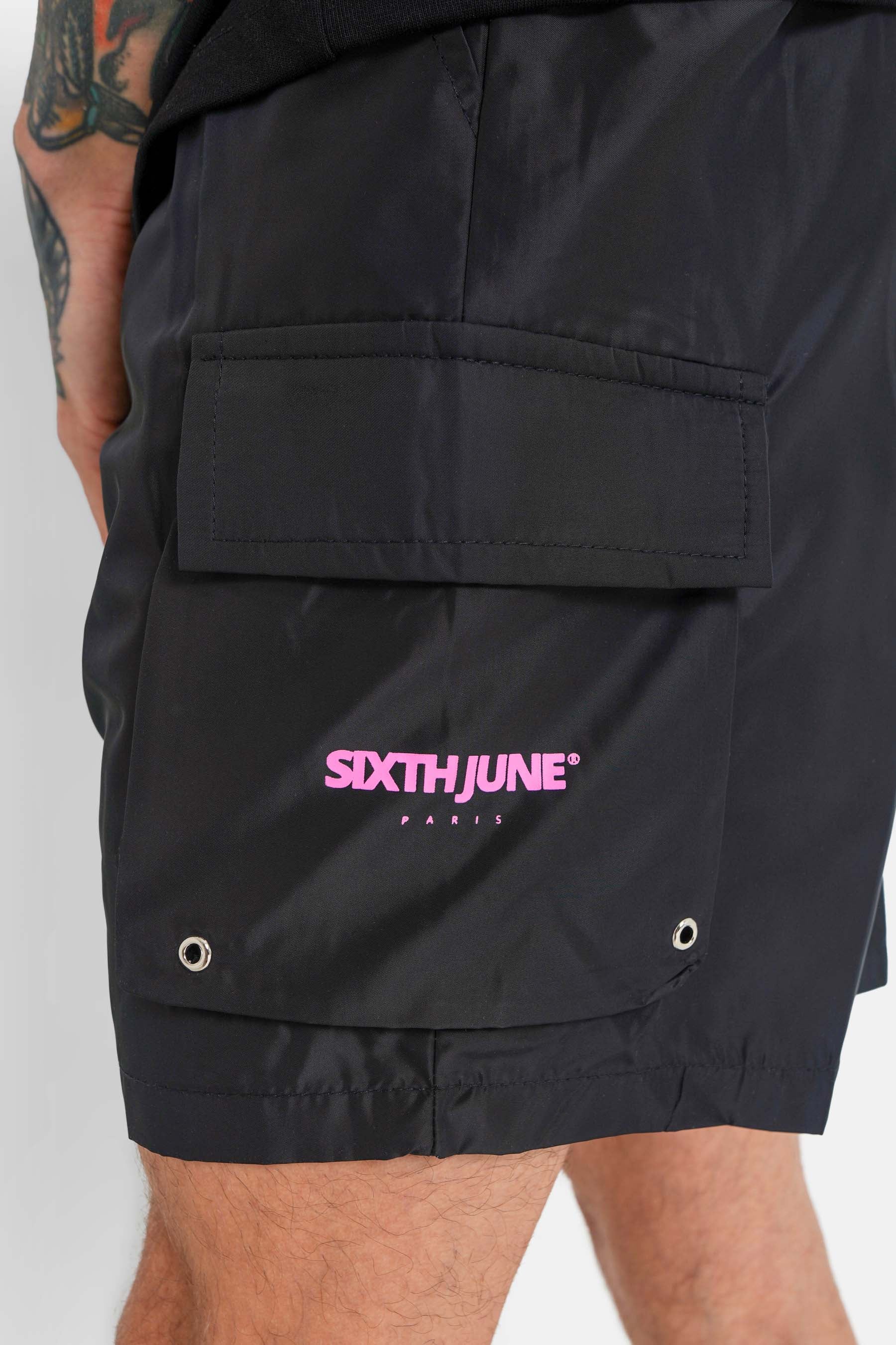 Short de bain poche Noir