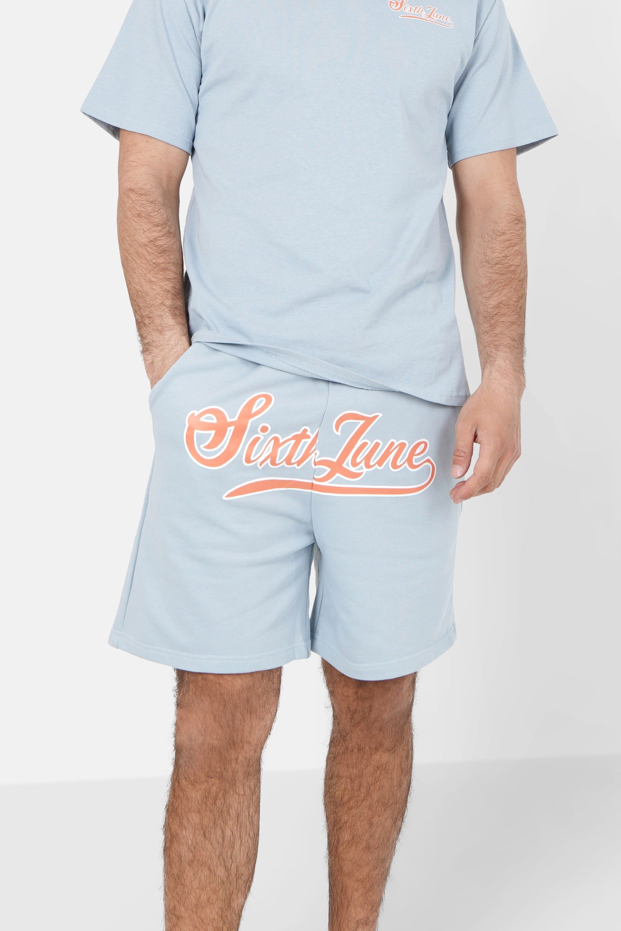 Retro logo shorts Blue