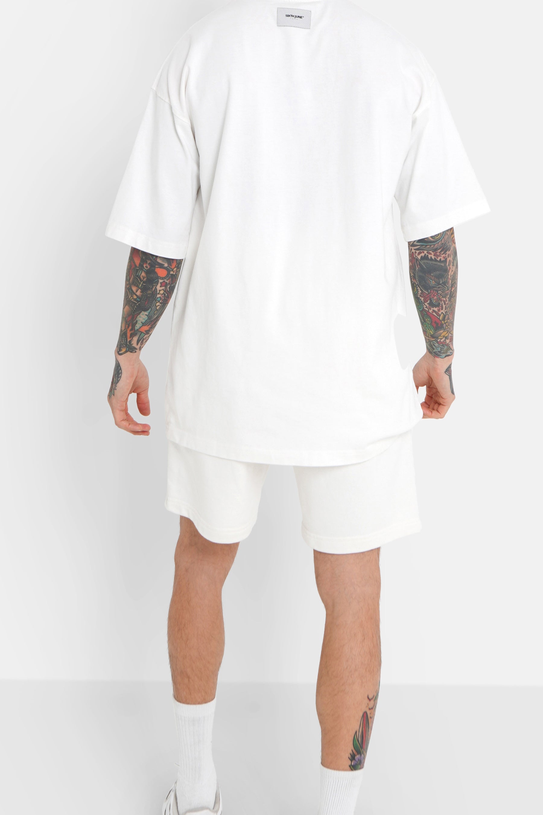 Short relief logo signature Blanc