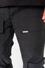 Pantalon cargo relief Noir