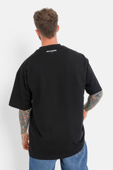 T-Shirt mit Skorpionflügel-Print Schwarz